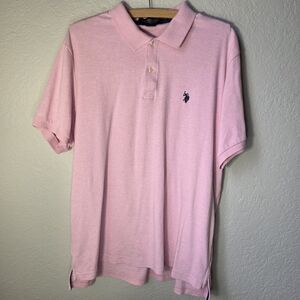 U.S. Polo Assn. Men's Luxury Feel Polo Shirt Size XL Light Pink Collared